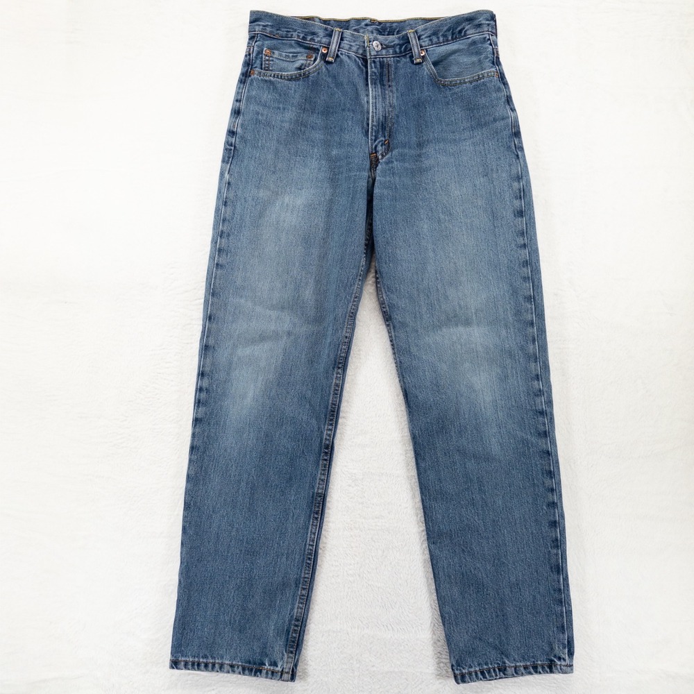 Levi's Mens 550 Relaxed Fit Jeans 34x34 Blue Denim Medium Wash Tapered Leg